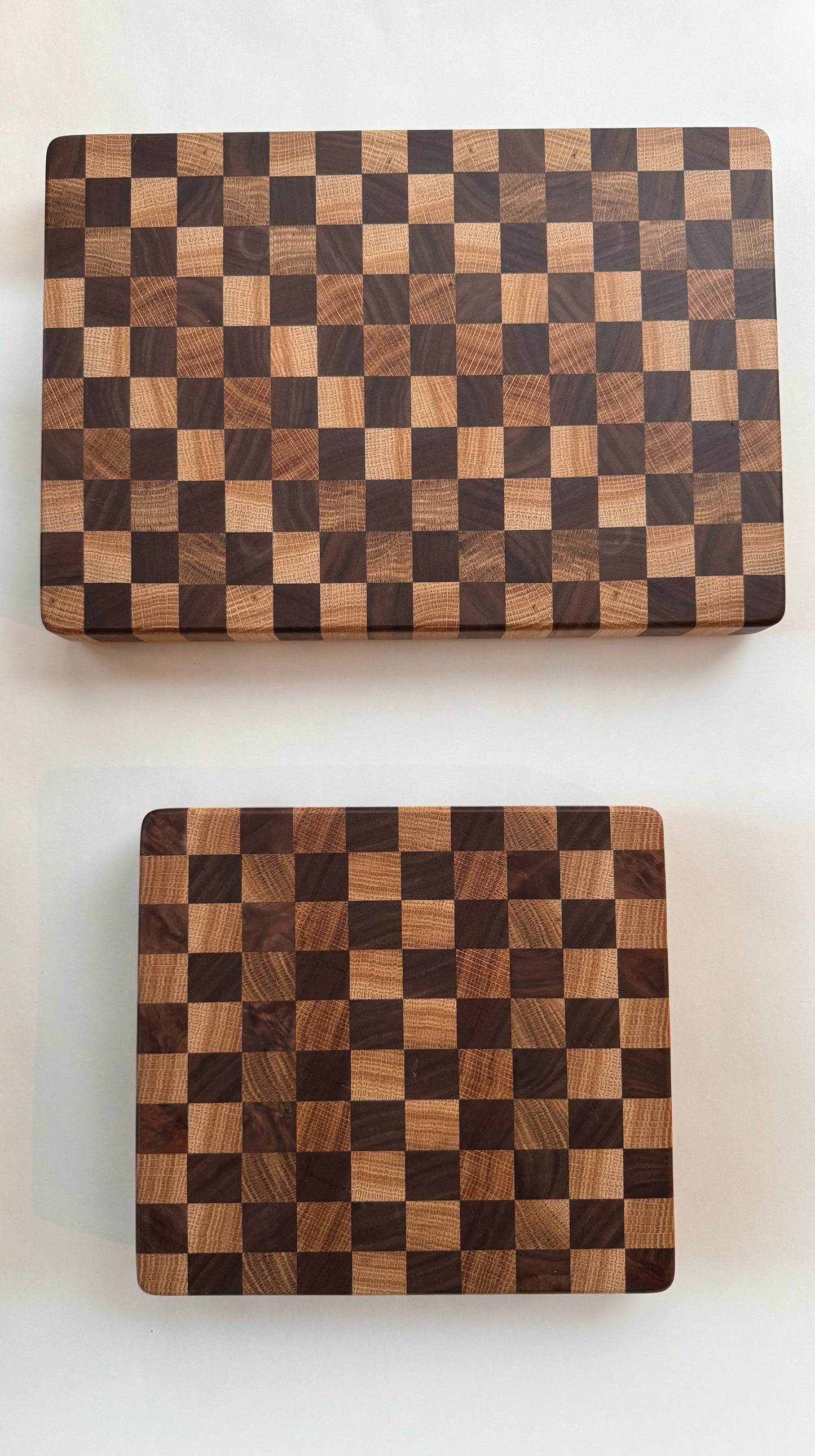 Oak and Walnut End Grain Cutting Board
