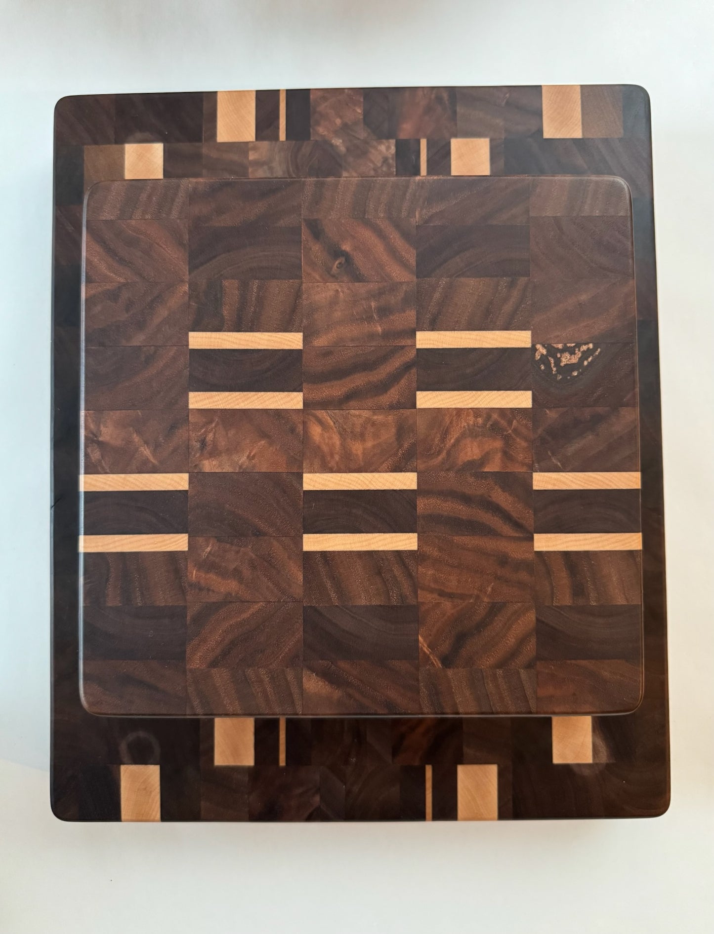 Walnut and Maple End Grain Cutting Board