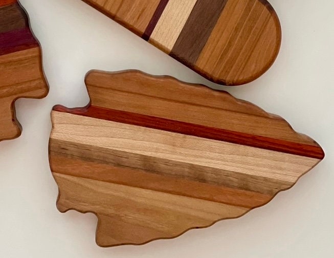 Handmade Wood Arrowhead Bottle Opener - Kansas City Chiefs Fan Gift